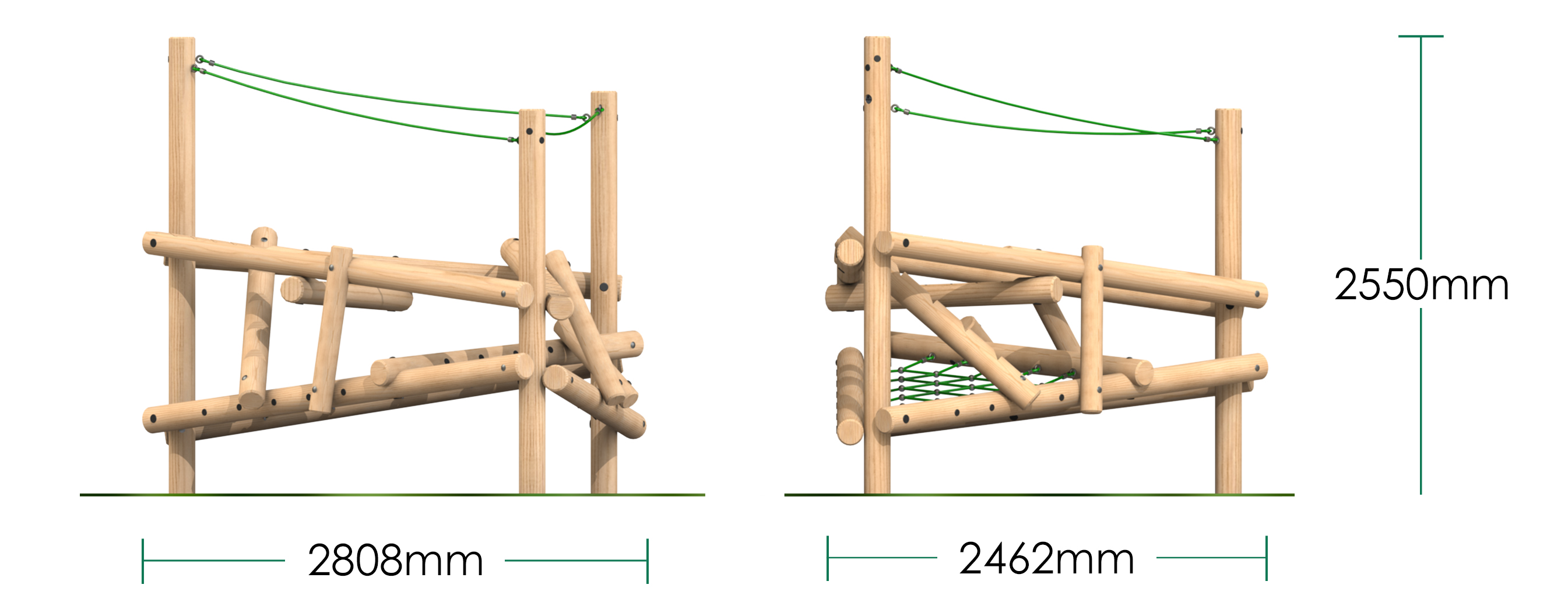 Clamber Stack 1 Timber Climbing Frame