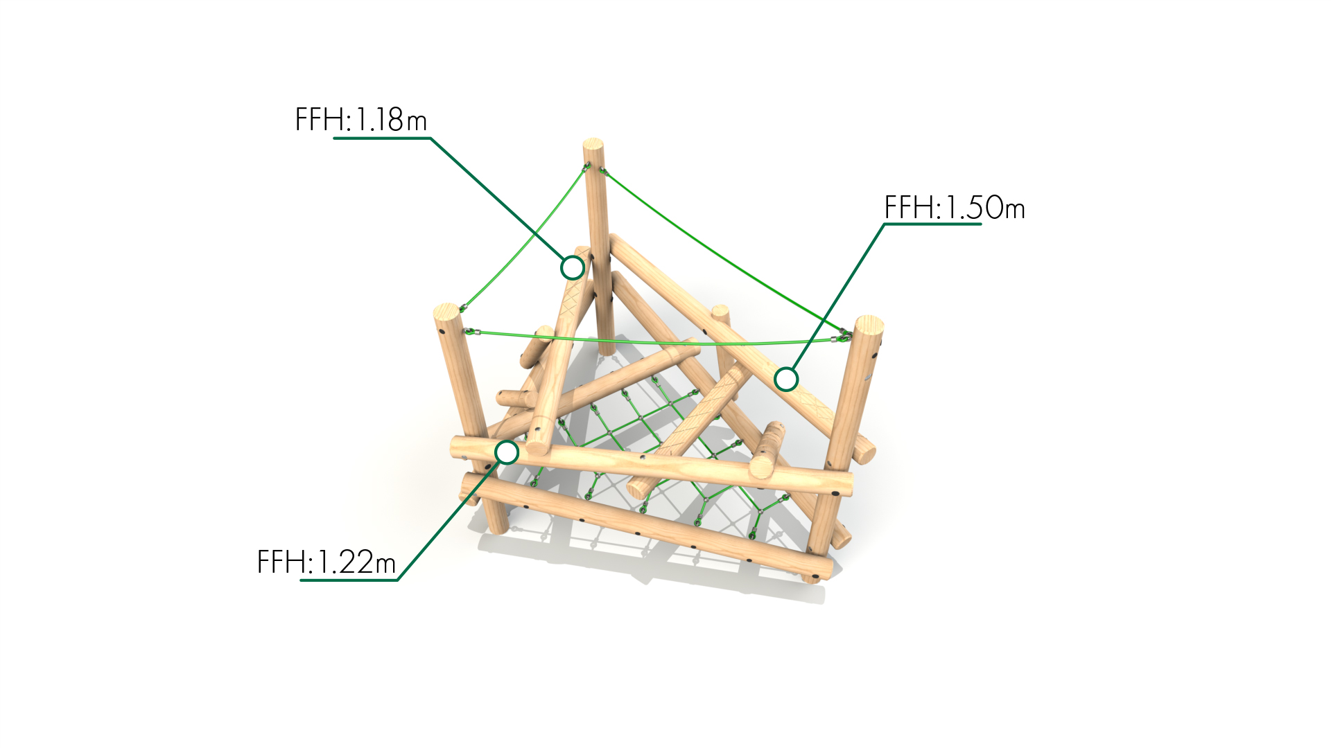 Clamber Stack 1 Timber Climbing Frame