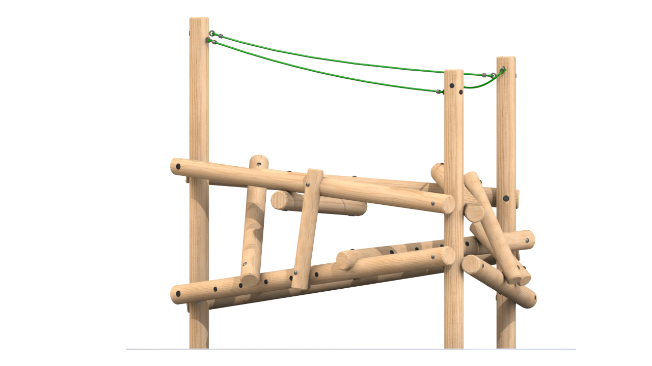 Clamber Stack 1 Timber Climbing Frame