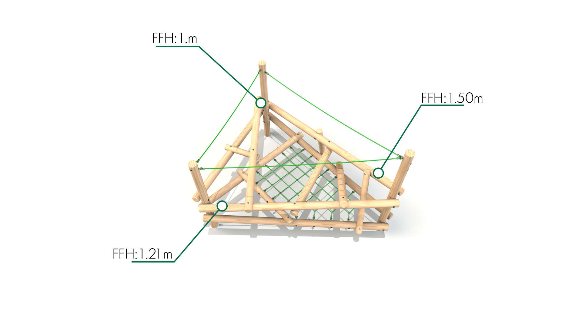 Clamber Stack 2 Timber Climbing Frame