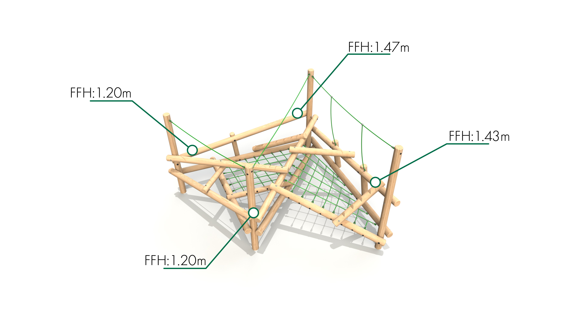 Clamber Stack 3 Timber Climbing Frame