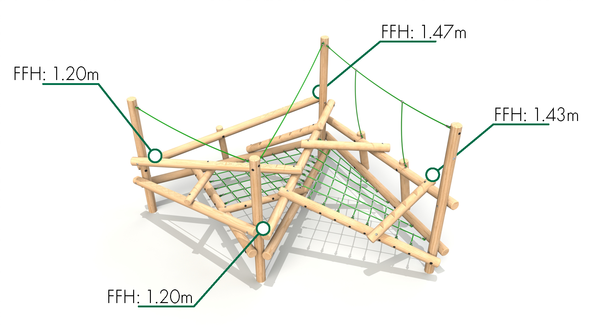 Clamber Stack 3 Timber Climbing Frame