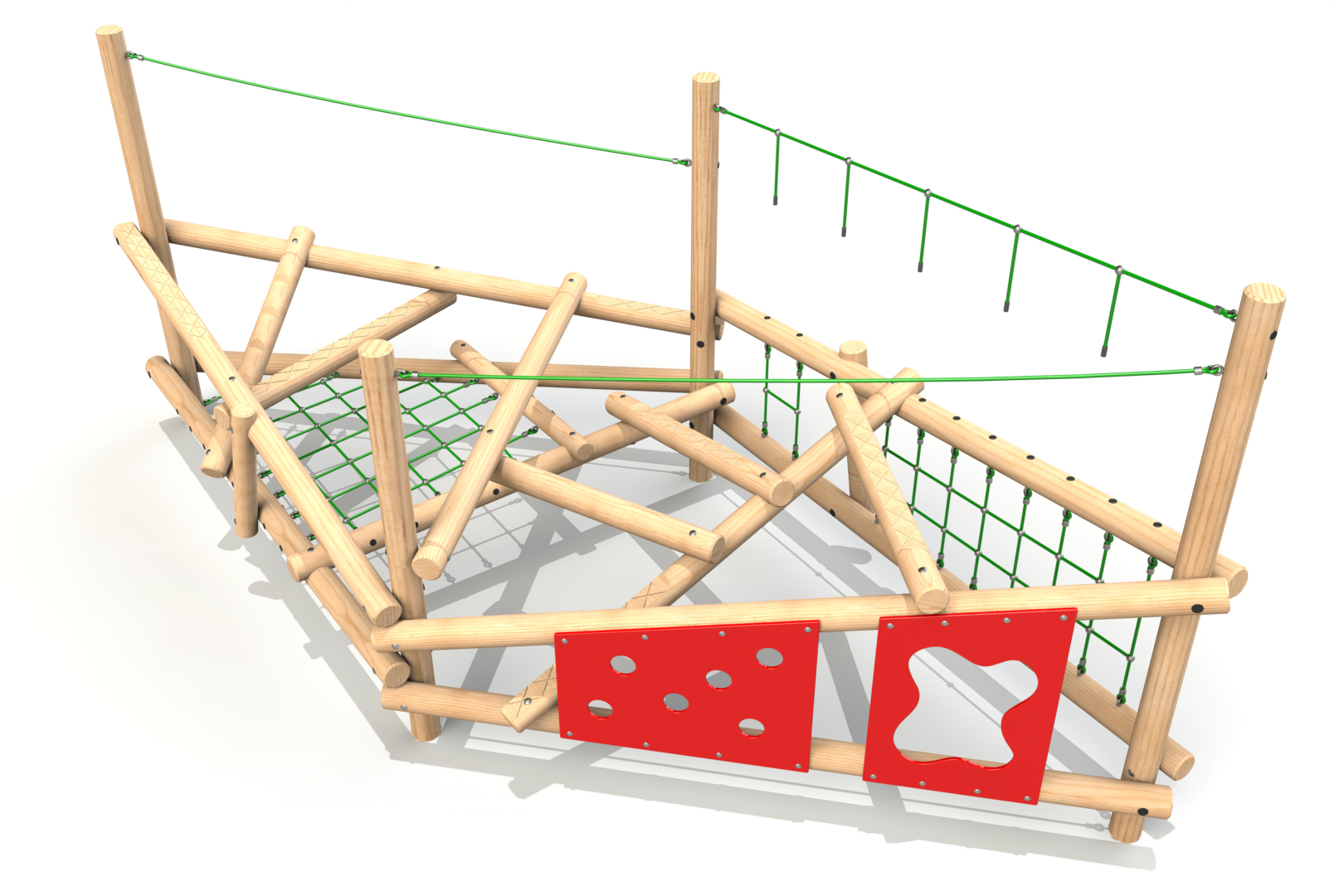 Clamber Stack 4 Timber Climbing Frame