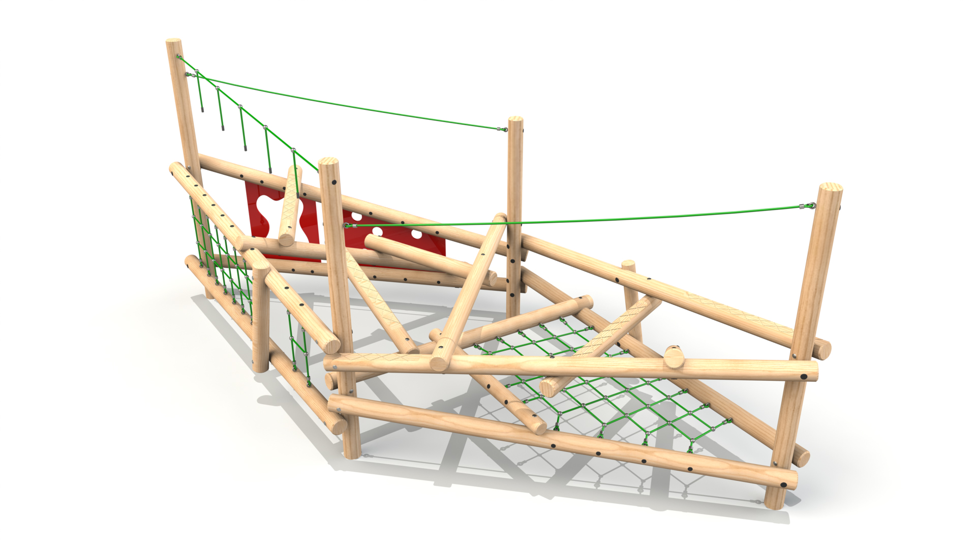 Clamber Stack 4 Timber Climbing Frame