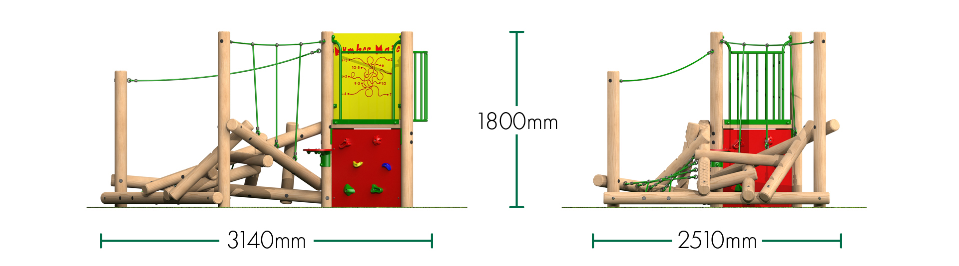 Clamber Stack Midi with Deck Climbing Frame