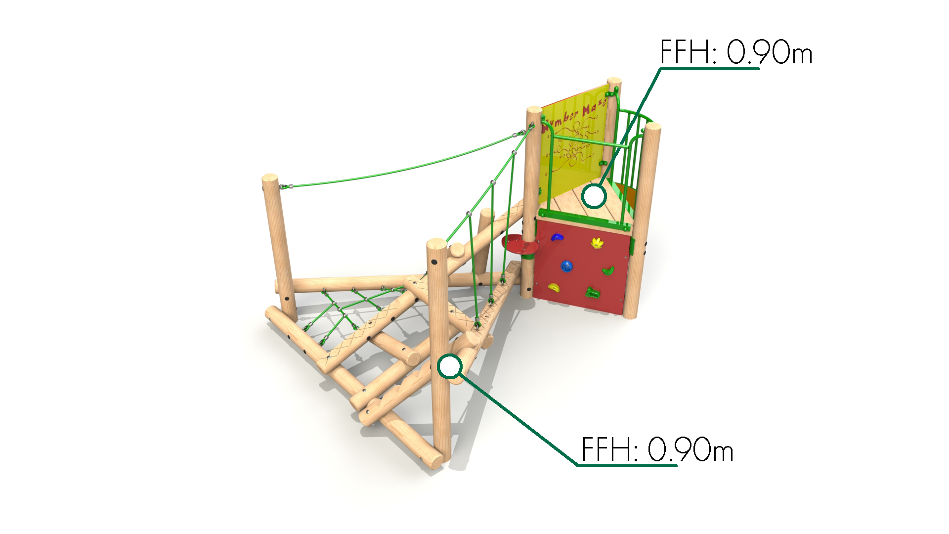 Clamber Stack Midi with Deck Climbing Frame