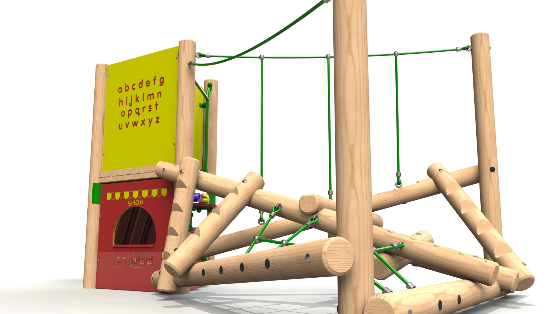 Clamber Stack Midi with Slide Climbing Frame