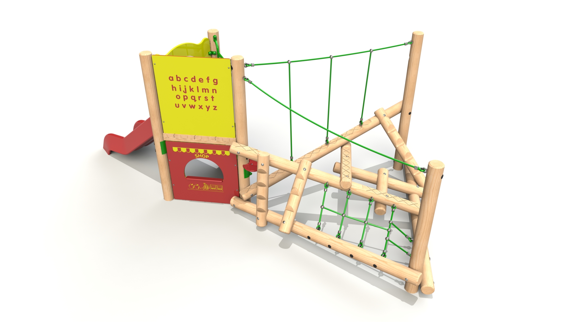 Clamber Stack Midi with Slide Climbing Frame