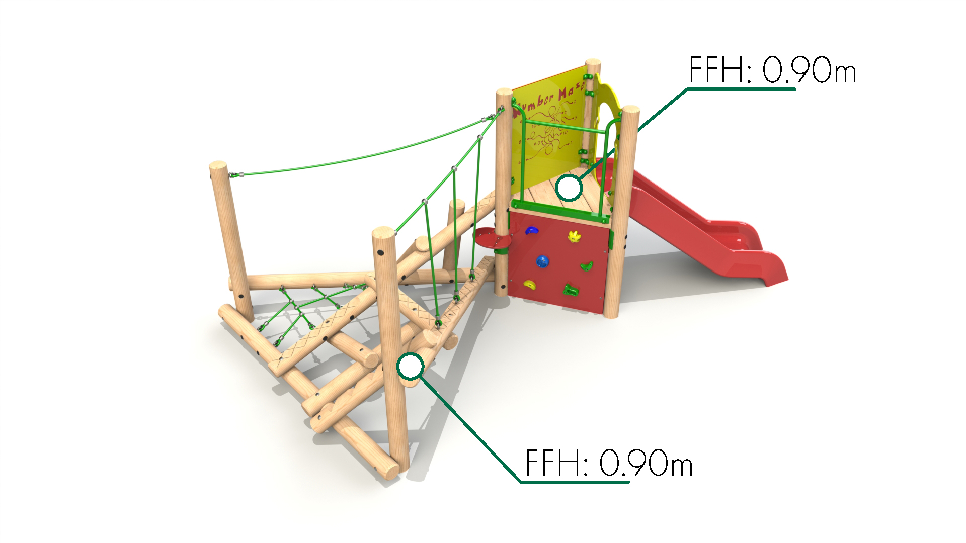 Clamber Stack Midi with Slide Climbing Frame