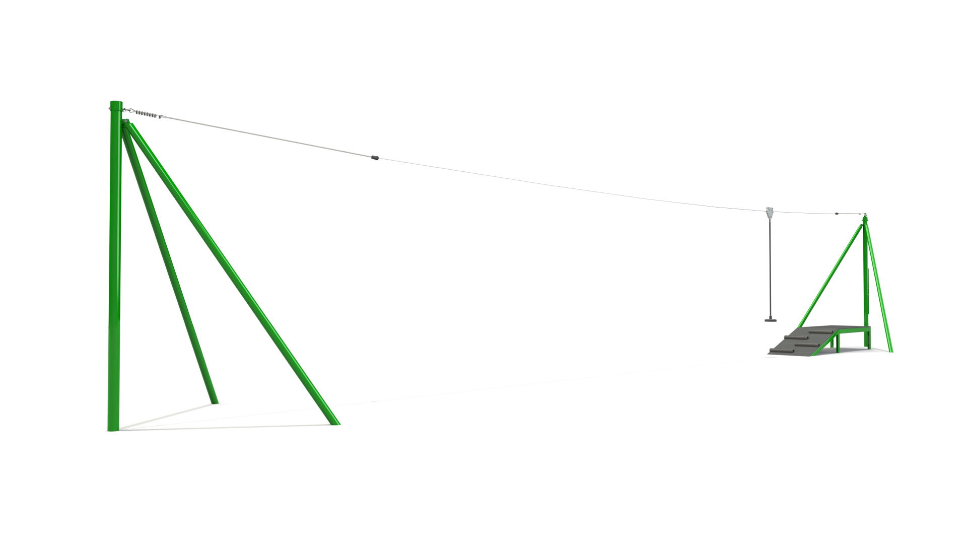 Zip Line/Aerial Runway - 1 Deck & Ramp