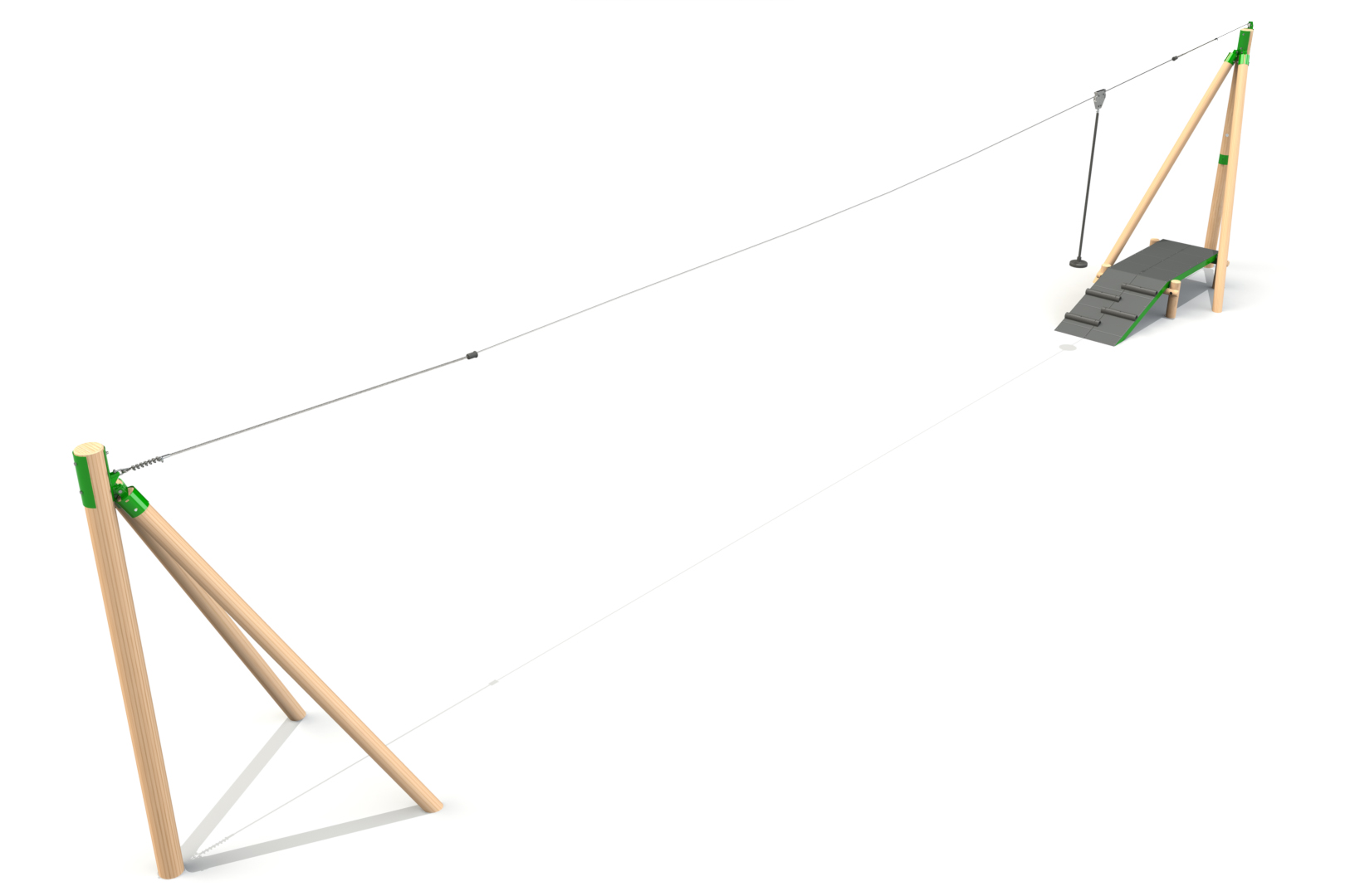 Zip Line/Aerial Runway - 1 Deck & Ramp