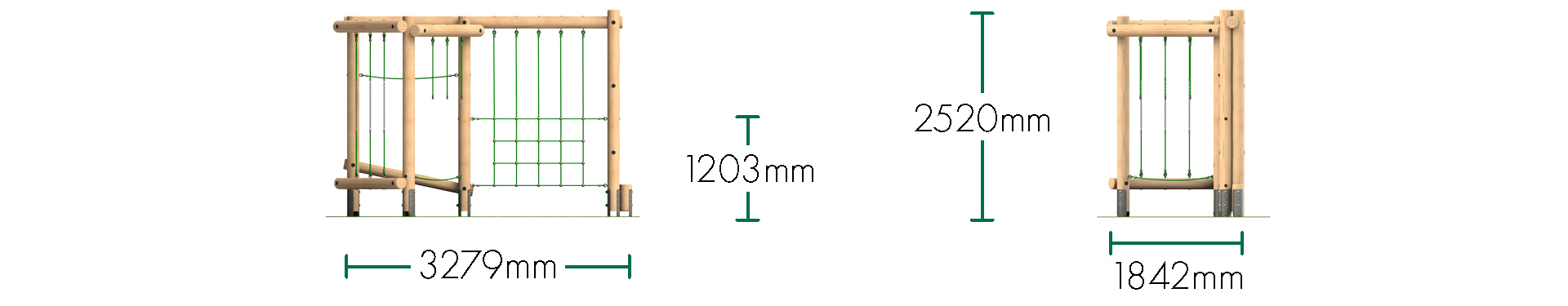 Triplay Challenge Climbing Frame 2 - Option 1