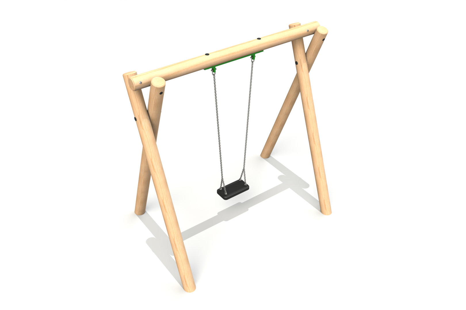 Single Timber Swing - Flat Swing Seat (2.4m)